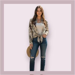 Vintage OBR Floral Long Sleeve Button Front Shirt
